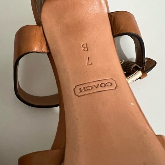 Coach Dani Veg Leather Strappy Heels Women's Size 7 - Picture 6 of 7